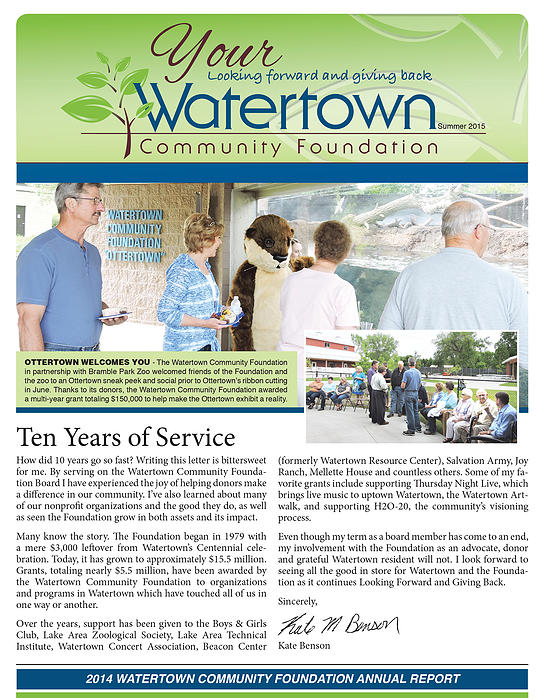 Watertown Community Foundation Newsletter