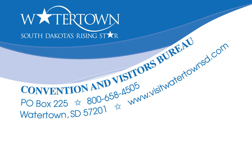Watertown Convention & Visitors Bureau business card.